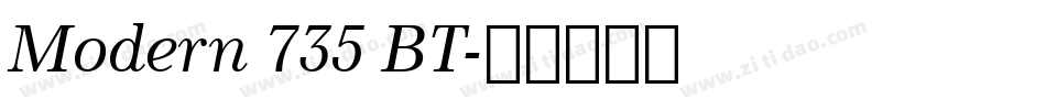 Modern 735 BT字体转换